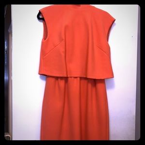 Coral mod Anthropologie dress